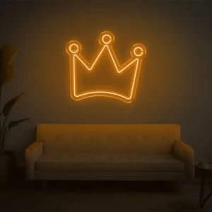 Crown V1 LED Neon Sign – Luxury Neon Light for Home, Bar & Salon Décor