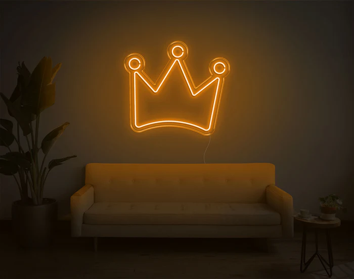 crown v1 led neon sign yellow light