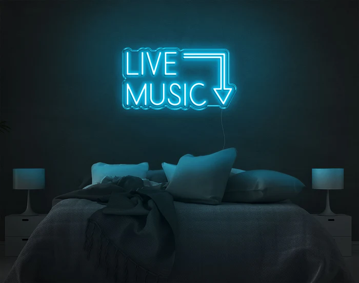 Live Music LED Neon Sign – Neon Wall Light for Bars, Cafes & Events - Image 4