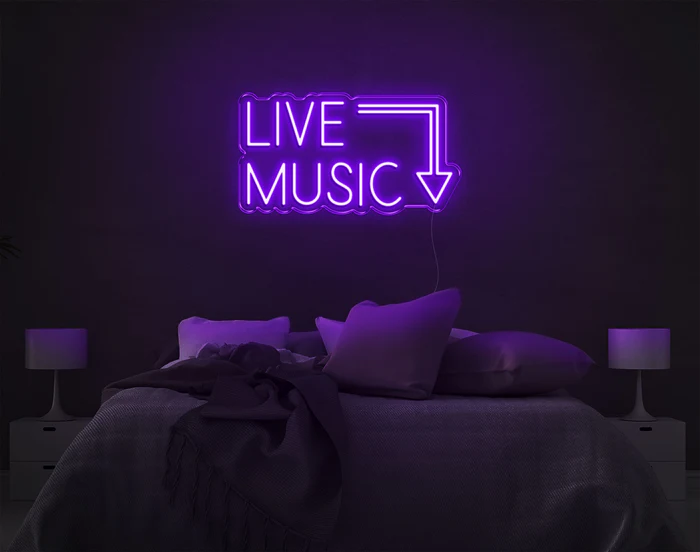 Live Music LED Neon Sign – Neon Wall Light for Bars, Cafes & Events - Image 6