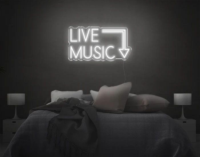 Live Music LED Neon Sign – Neon Wall Light for Bars, Cafes & Events - Image 2